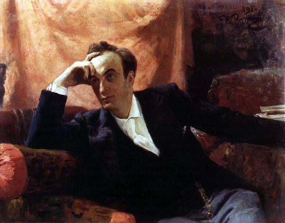  Ilia Efimovich Repin Portrait of Actor and Dramatist Grigory Grigorievich Ghe. - Art Print