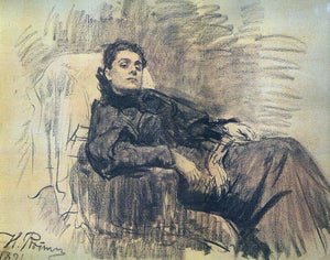  Ilia Efimovich Repin Portrait of Actress Eleonora Duse - Art Print