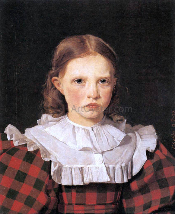  Christen Schiellerup Kobke Portrait of Adolphine Kobke, Sister of the Artist - Art Print