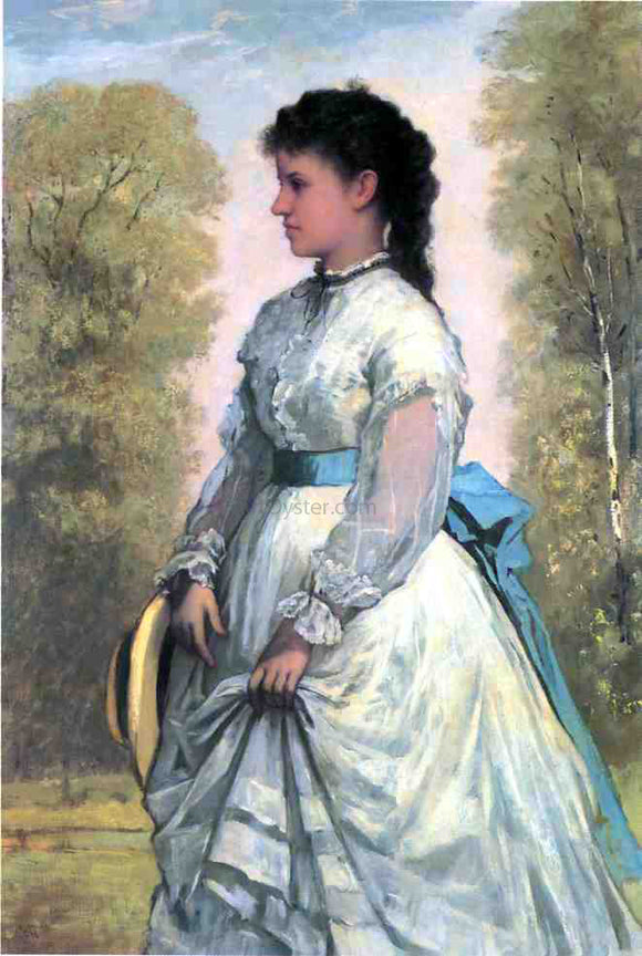  William Morris Hunt Portrait of Agnes Elizabeth Clafllin - Art Print
