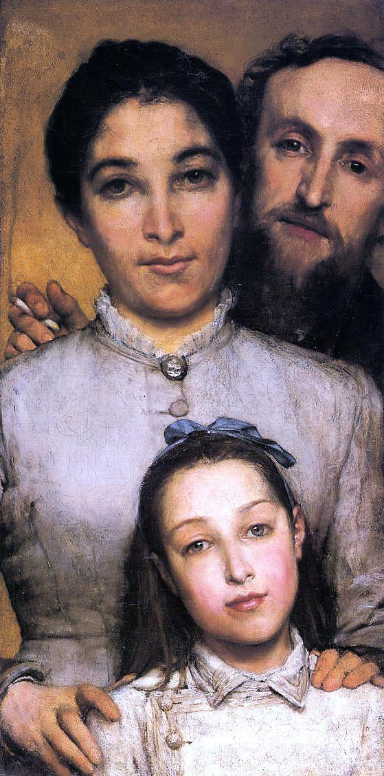  Sir Lawrence Alma-Tadema Portrait of Aime-Jules Dalou, His Wife and Daughter - Art Print