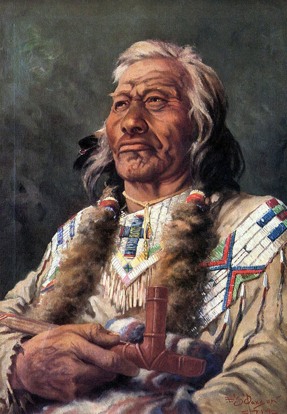  Frank Tenney Johnson Portrait of Ak-Ene-Ah - Art Print