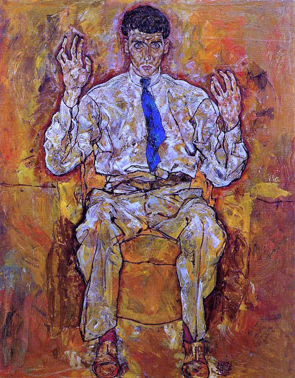  Egon Schiele Portrait of Albert Paris von Gutersloh - Art Print