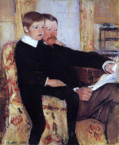  Mary Cassatt Portrait of Alexander J. Cassat and His Son Robert Kelso Cassatt - Art Print