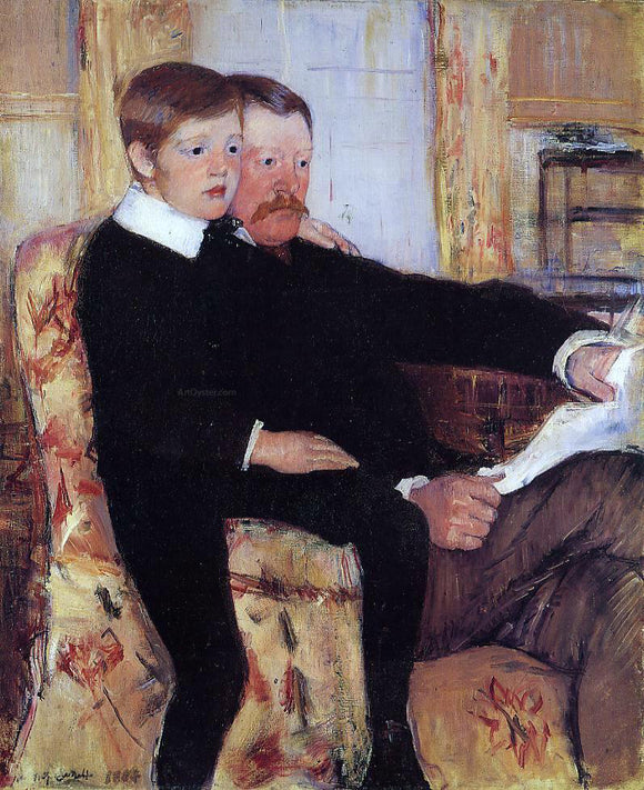  Mary Cassatt Portrait of Alexander J. Cassat and His Son Robert Kelso Cassatt - Art Print