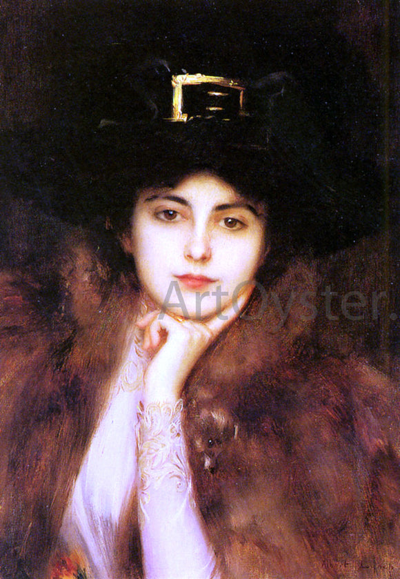  Albert Lynch Portrait of an Elegant Lady - Art Print