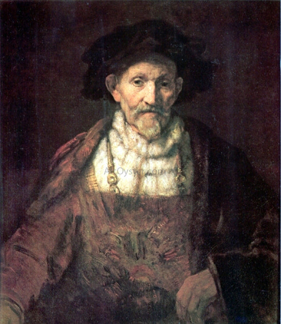  Rembrandt Van Rijn Portrait of an Old Man in Red - Art Print