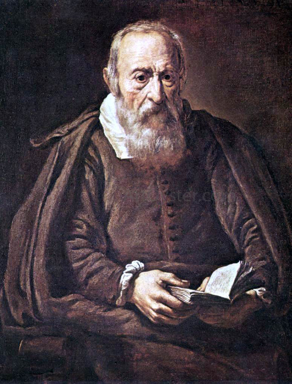  Marcantonio Bassetti Portrait of an Old Man with Book - Art Print