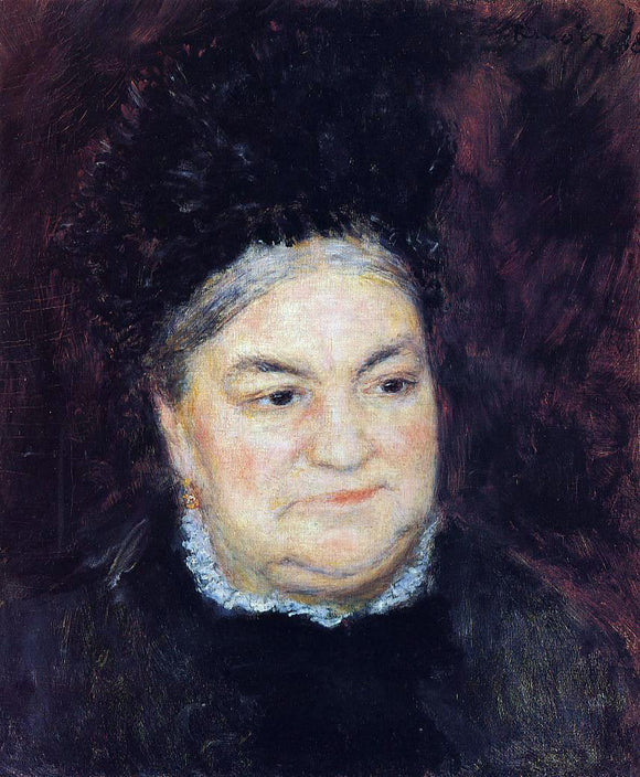  Pierre Auguste Renoir Portrait of an Old Woman (also known as Madame le Coeur) - Art Print
