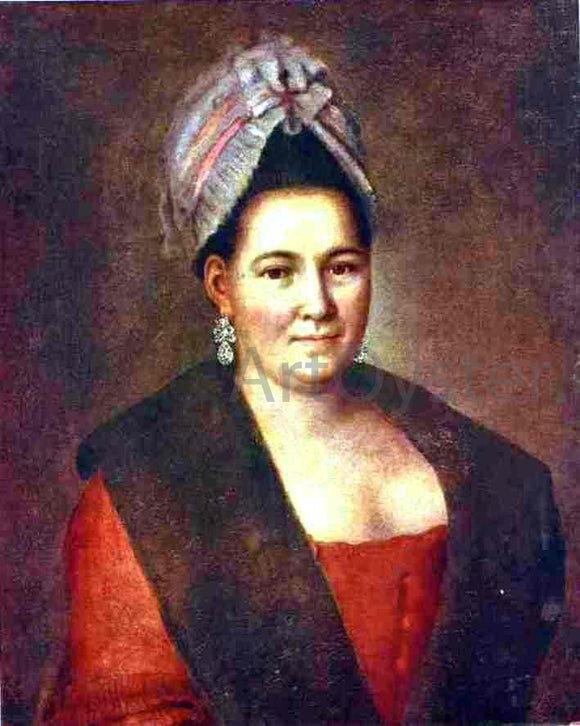  Alexey Petrovich Antropov Portrait of an Unknown Woman - Art Print