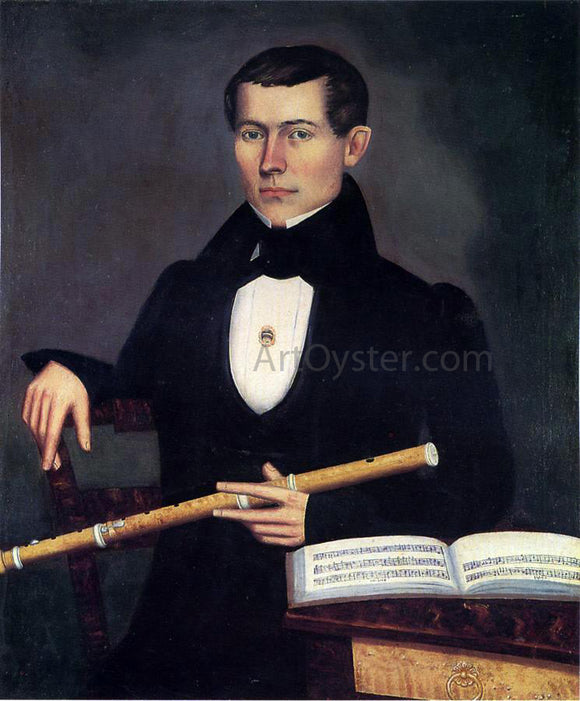  Erastus Salisbury Field Portrait of Austin Marsh - Art Print