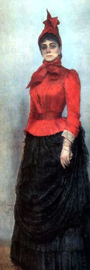  Ilia Efimovich Repin Portrait of Baroness Varvara Ikskul von Hildenbandt. - Art Print