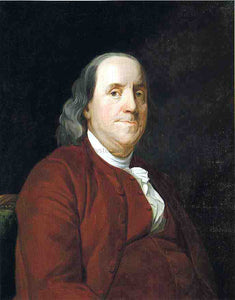  Joseph Wright Portrait of Benjamin Franklin - Art Print