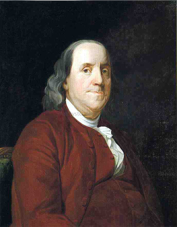  Joseph Wright Portrait of Benjamin Franklin - Art Print