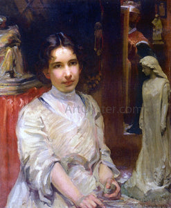  Robert Vonnoh Portrait of Bessie Potter Vonnoh - Art Print