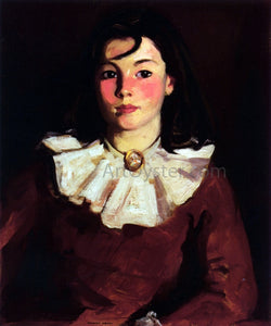  Robert Henri Portrait of Cara in a Red Dress - Art Print