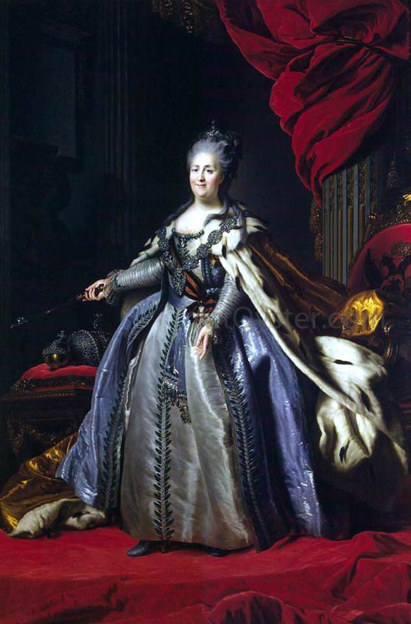  Fyodor Rokotov Portrait of Catherine II - Art Print