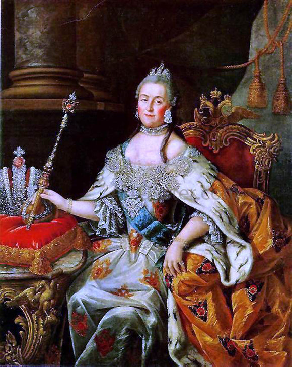 Alexey Petrovich Antropov Portrait of Catherine II - Art Print