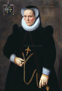  The Younger Frans Pourbus Portrait of Catherine van Damme, Wife of Francois de Groote - Art Print
