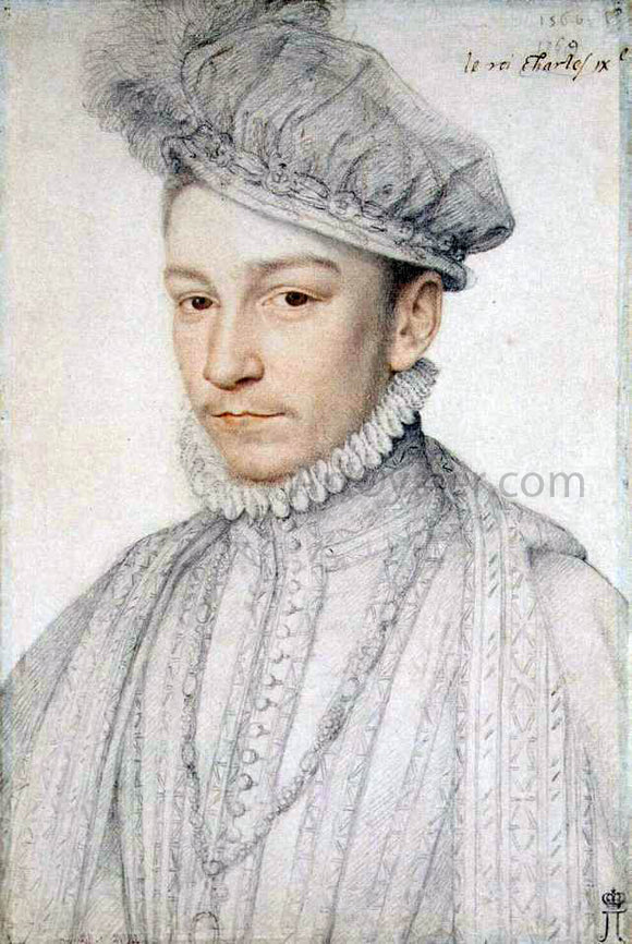  Francois Clouet Portrait of Charles IX - Art Print