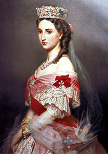  Franz Xavier Winterhalter Portrait of Charlotte of Belgium - Art Print