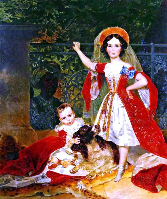  Karl Pavlovich Brulloff Portrait of Children of Volkonsky - Art Print