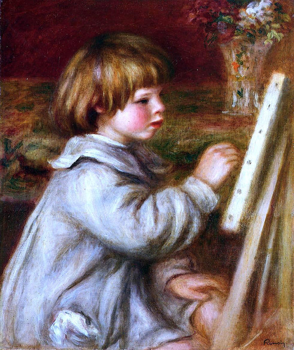  Pierre Auguste Renoir Portrait of Claude Renoir Painting - Art Print