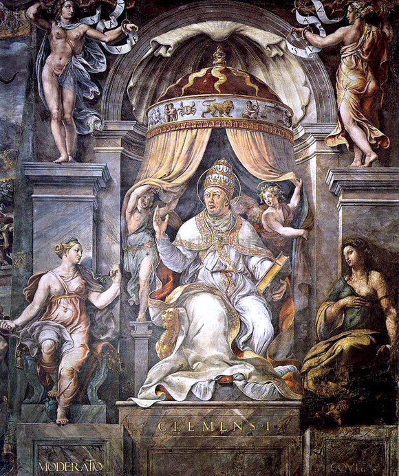  Giovan Francesco Penni Portrait of Clement I with the Features of Leo X - Art Print