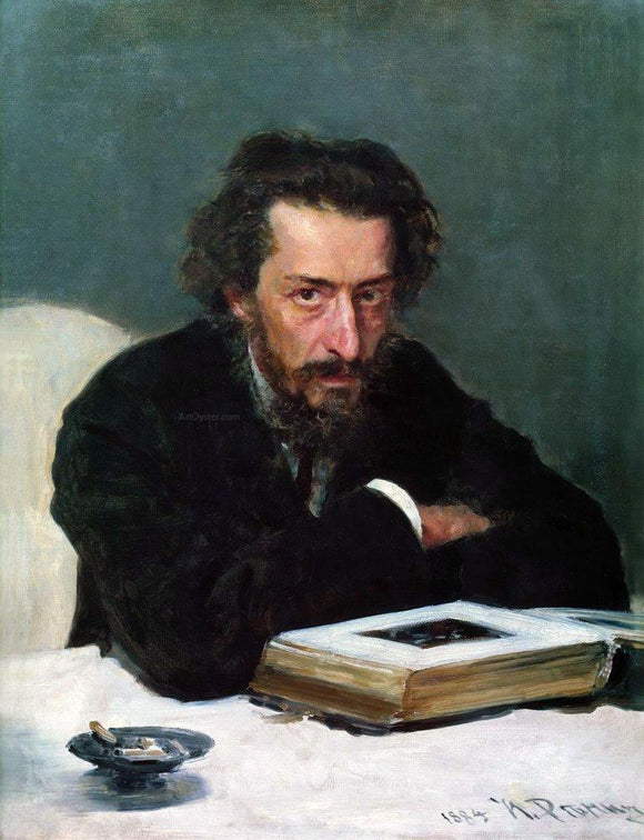  Ilia Efimovich Repin Portrait of composer and journalist Pavel Ivanovich Blaramberg - Art Print
