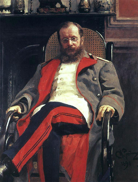  Ilia Efimovich Repin Portrait of Composer Cesar Antonovich Cui - Art Print