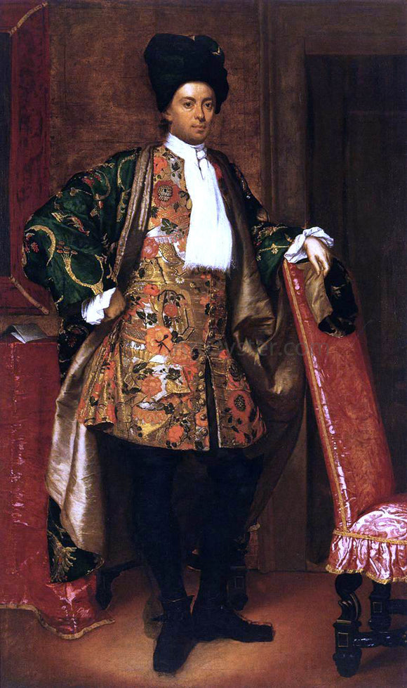 Giuseppe Vittore Fra Galgario  Ghislandi Portrait of Count Giovanni Battista Vailetti - Art Print