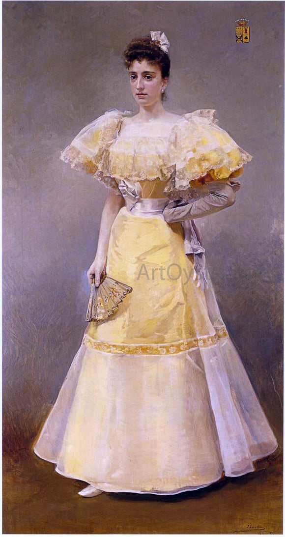  Joaquin Sorolla Y Bastida Portrait of Countess of Santiago - Art Print