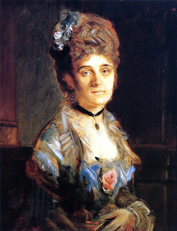  Fritz Von Lenbach Portrait of Countess Zecheny - Art Print
