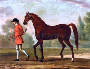  Thomas Spencer Portrait of 'Dormouse', a Bay Racehorse Led by a Jockey - Art Print