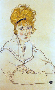  Egon Schiele Portrait of Edith Schiele - Art Print