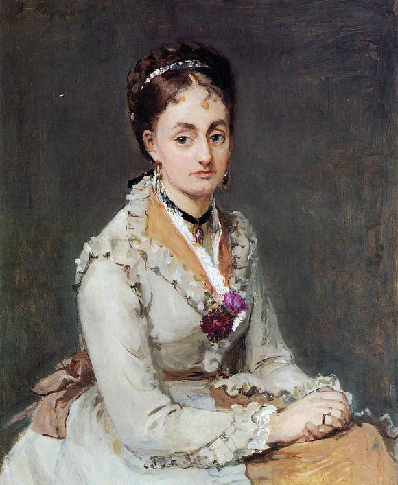  Berthe Morisot Portrait of Edma - Art Print