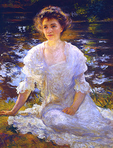 Edmund Tarbell A Portrait of Eleanor Hyde Phillips - Art Print