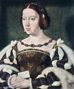  Joos Van Cleve Portrait of Eleonora, Queen of France - Art Print