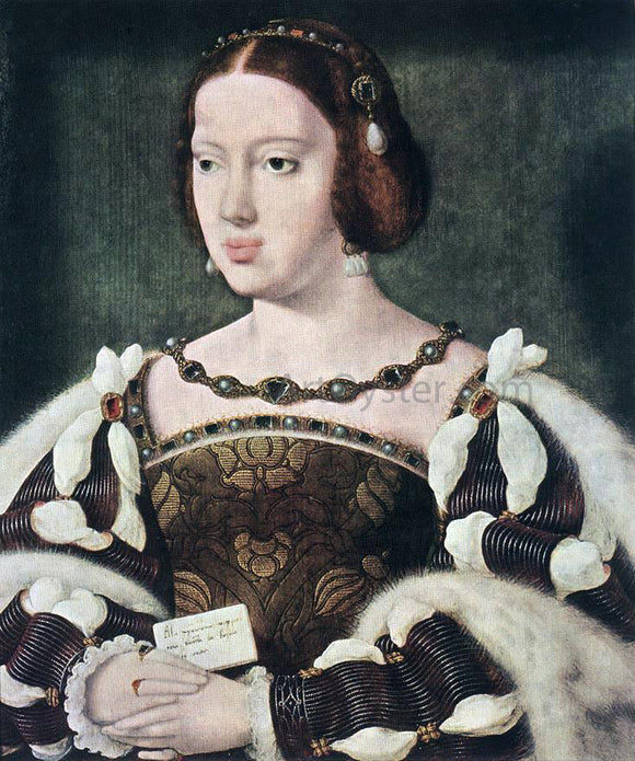  Joos Van Cleve Portrait of Eleonora, Queen of France - Art Print