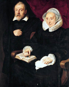  Cornelis De Vos Portrait of Elisabeth Mertens and Her Late Husband - Art Print