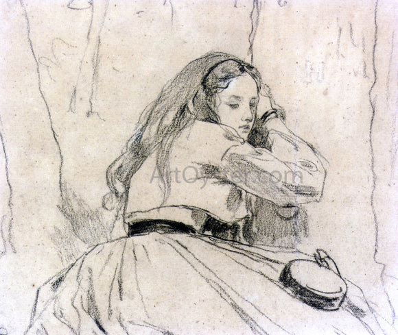  Winslow Homer Portrait of Elizabeth Grant - Art Print