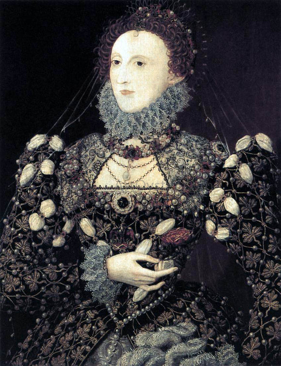  Nicholas Hilliard Portrait of Elizabeth I, Queen of England - Art Print