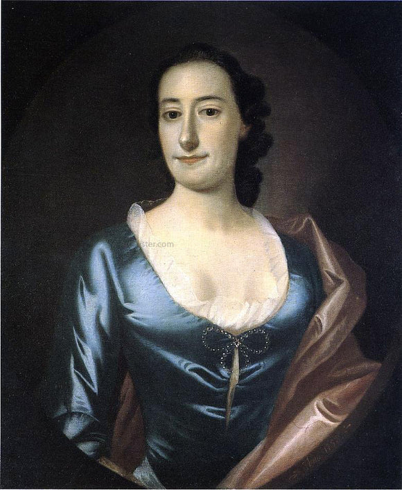  Jeremiah Theus Portrait of Elizabeth Prioleau Roupell - Art Print