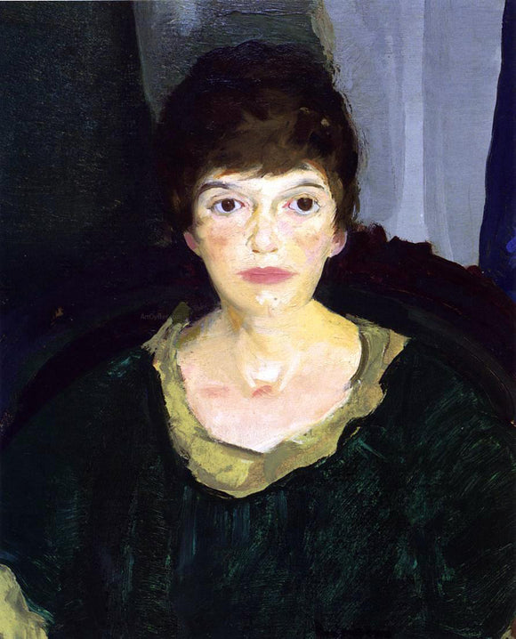  George Wesley Bellows Portrait of Emme in Night Light - Art Print