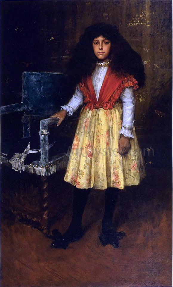  William Merritt Chase Portrait of Erla Howell (also known as Little Miss H.) - Art Print