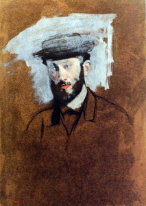  Edgar Degas Portrait of Eugene Manet (study) - Art Print