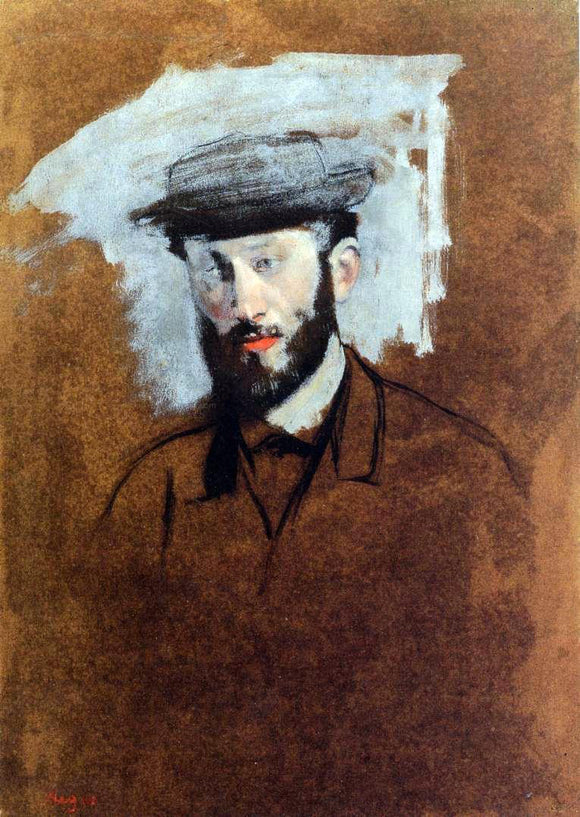  Edgar Degas Portrait of Eugene Manet (study) - Art Print