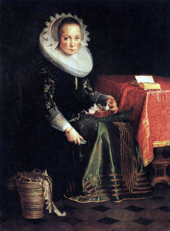  Joachim Wtewael Portrait of Eva Wtewael - Art Print
