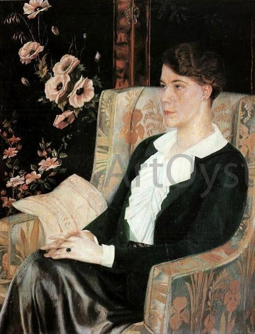  Pavel Filonov Portrait of Evdokiya Nikolaevna Glebova the Artist's Sister - Art Print