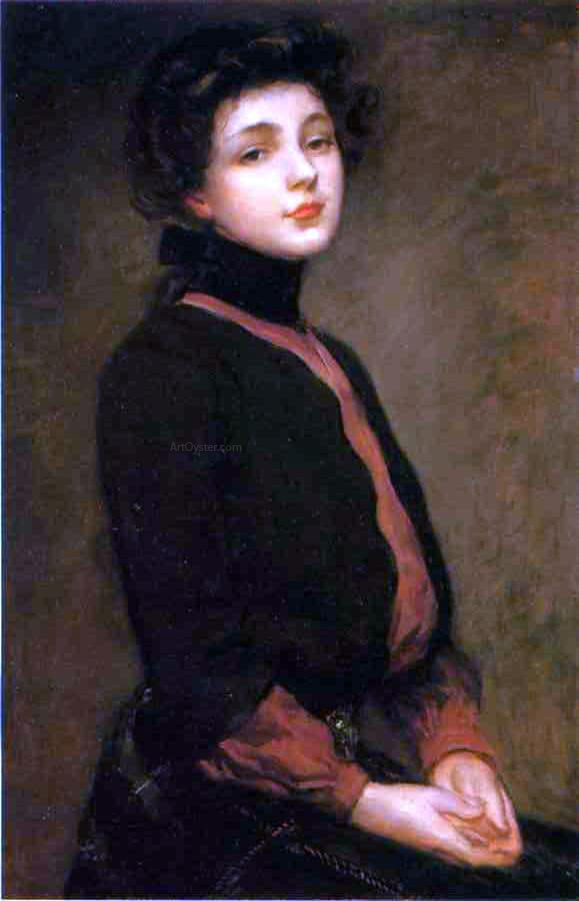  James Carroll Beckwith Portrait of Evelyn Nesbitt - Art Print